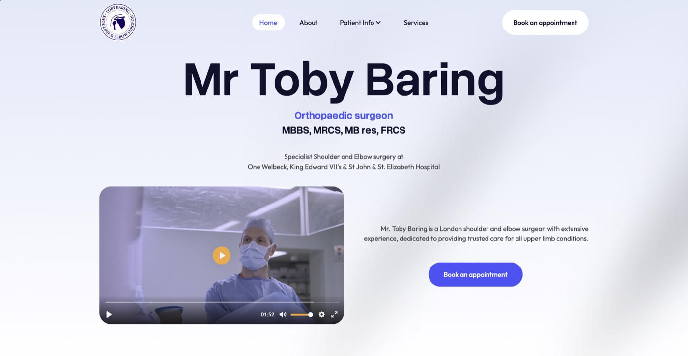 Mr Toby Baring's website, homepage